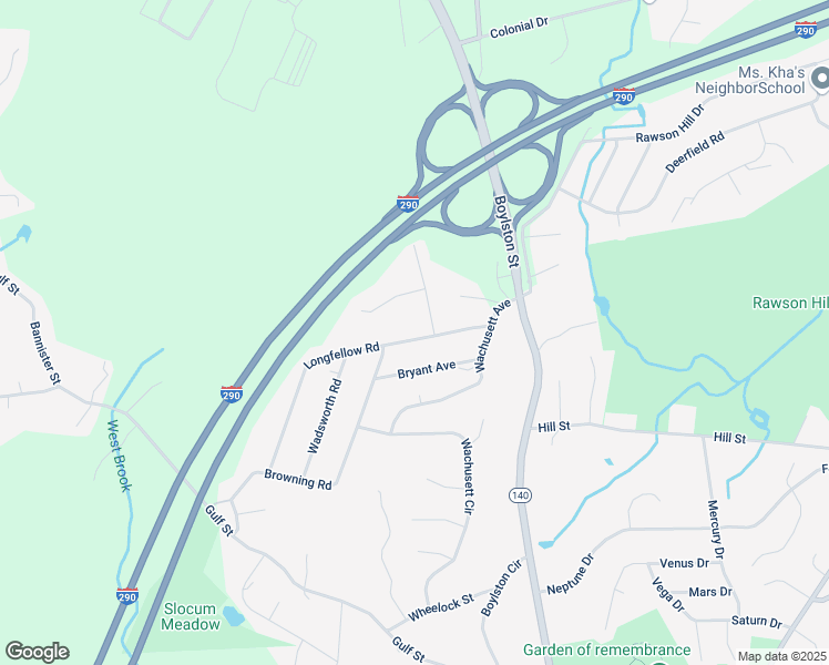 map of restaurants, bars, coffee shops, grocery stores, and more near 34 Longfellow Road in Shrewsbury