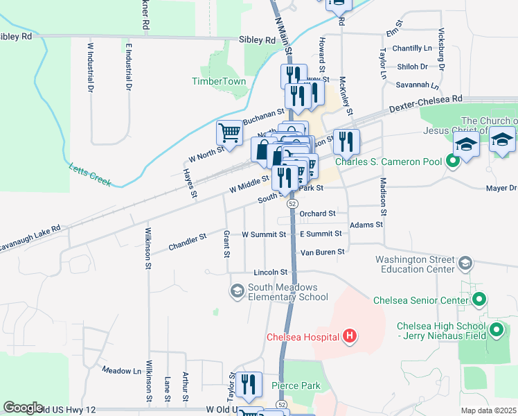 map of restaurants, bars, coffee shops, grocery stores, and more near 206 Congdon Street in Chelsea