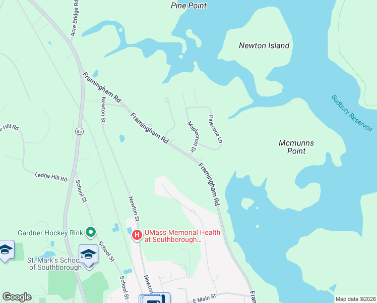 map of restaurants, bars, coffee shops, grocery stores, and more near 97 Framingham Road in Southborough