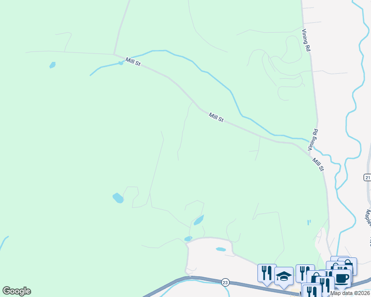 map of restaurants, bars, coffee shops, grocery stores, and more near 35 Homestead Lane in Windham