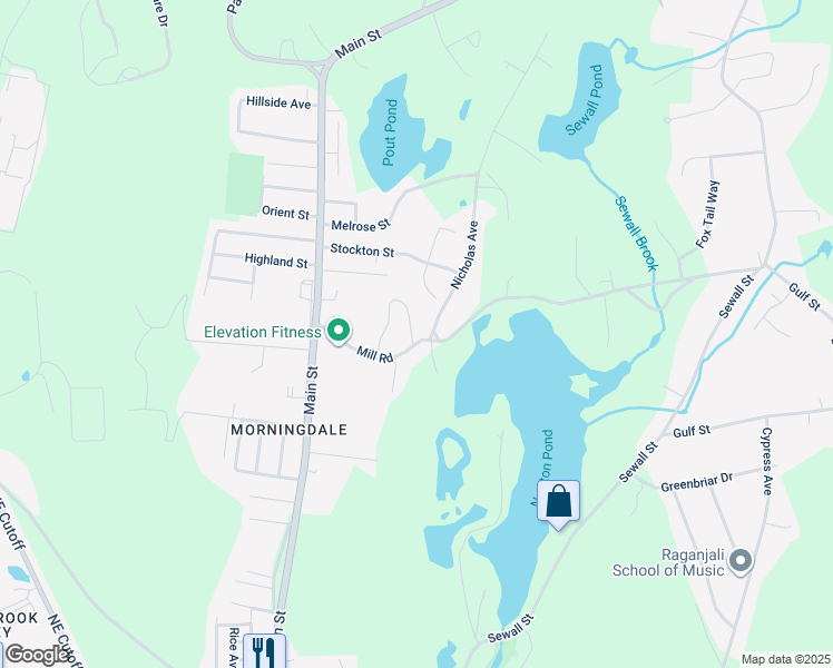 map of restaurants, bars, coffee shops, grocery stores, and more near 31 Mill Road in Boylston
