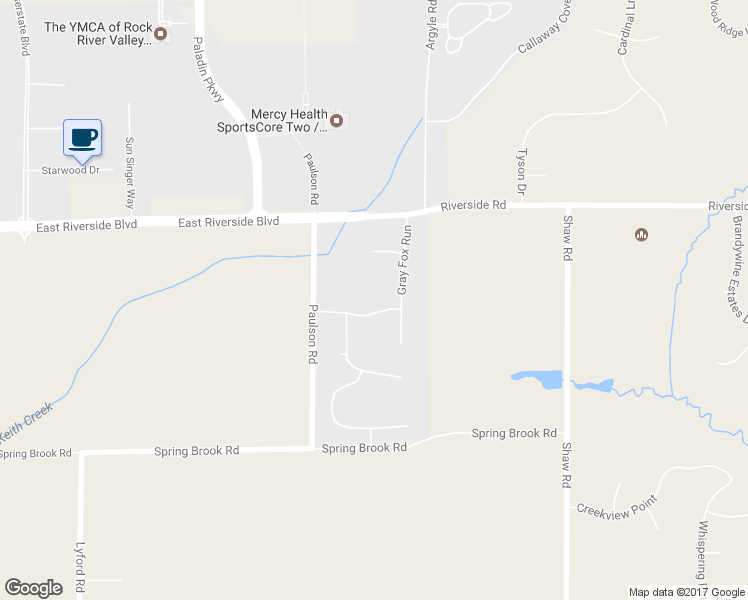 map of restaurants, bars, coffee shops, grocery stores, and more near 8874 Harvest Hills Trail in Rockford