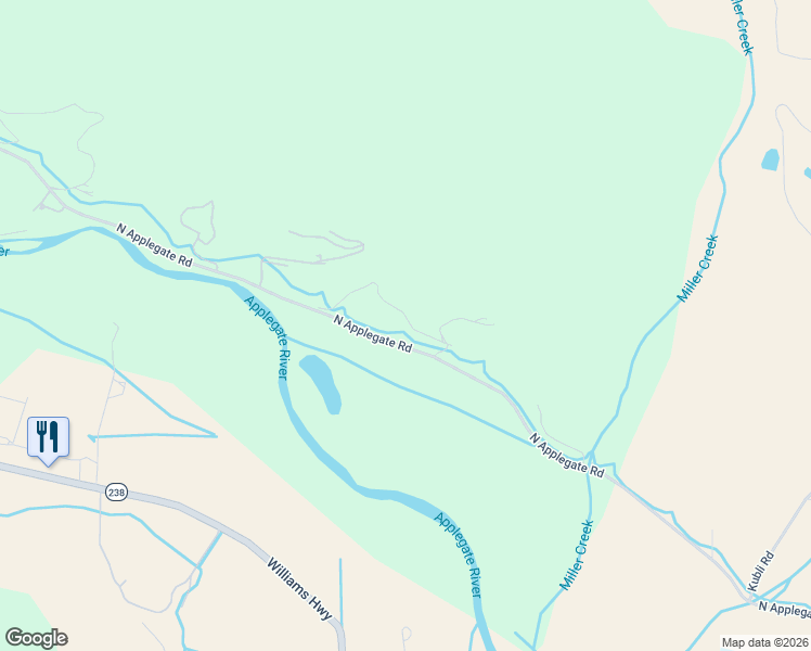 map of restaurants, bars, coffee shops, grocery stores, and more near 11755 North Applegate Road in Grants Pass