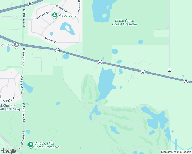 map of restaurants, bars, coffee shops, grocery stores, and more near 25651 Illinois 60 in Grayslake
