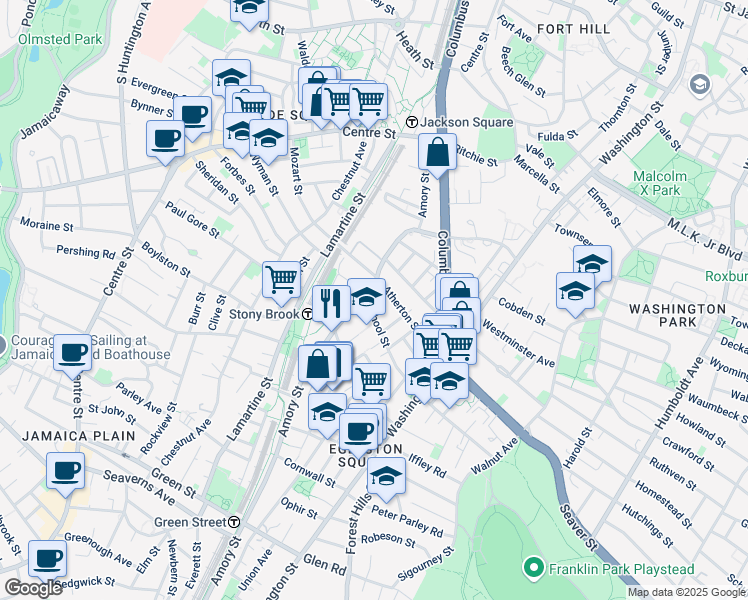 map of restaurants, bars, coffee shops, grocery stores, and more near 177 School Street in Boston