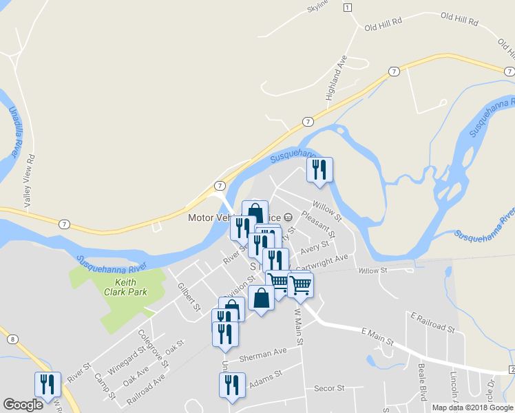 map of restaurants, bars, coffee shops, grocery stores, and more near 21-23 Bridge Street in Sidney