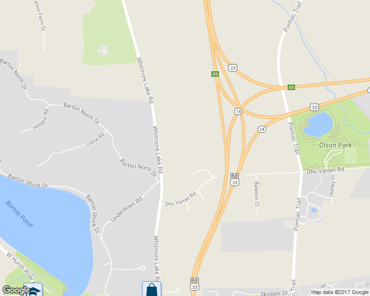 map of restaurants, bars, coffee shops, grocery stores, and more near 3100 Whitmore Lake Road in Ann Arbor