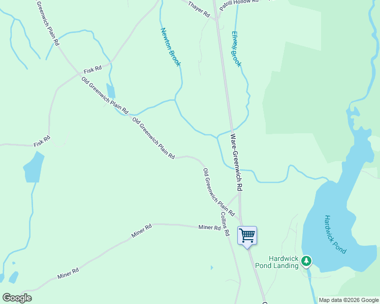 map of restaurants, bars, coffee shops, grocery stores, and more near 194 Old Greenwich Plain Road in Hardwick