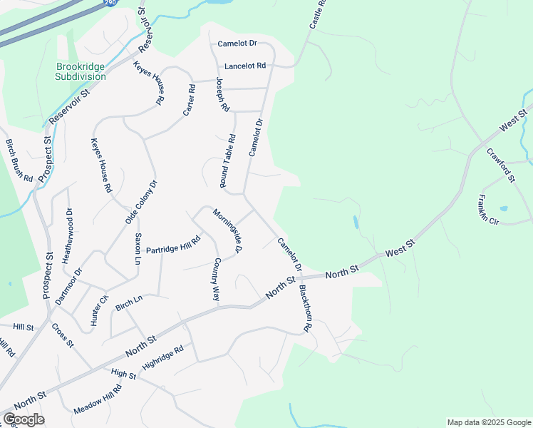map of restaurants, bars, coffee shops, grocery stores, and more near 14 Camelot Drive in Shrewsbury