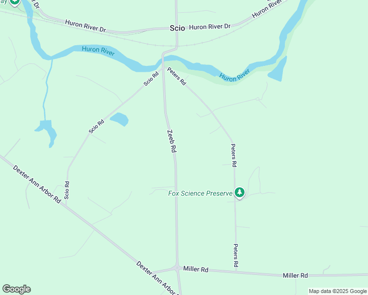 map of restaurants, bars, coffee shops, grocery stores, and more near 2330 Zeeb Road in Dexter