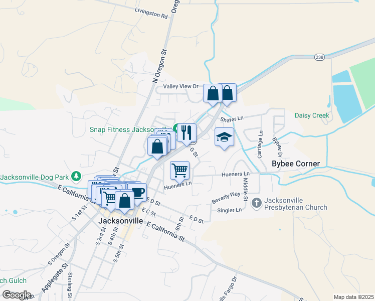 map of restaurants, bars, coffee shops, grocery stores, and more near 690 North 5th Street in Jacksonville