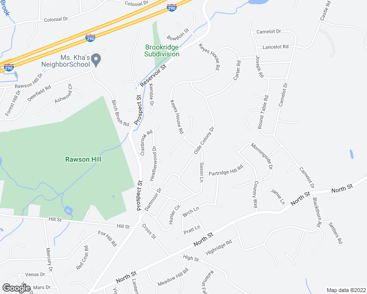 map of restaurants, bars, coffee shops, grocery stores, and more near 3 Travis Road in Shrewsbury