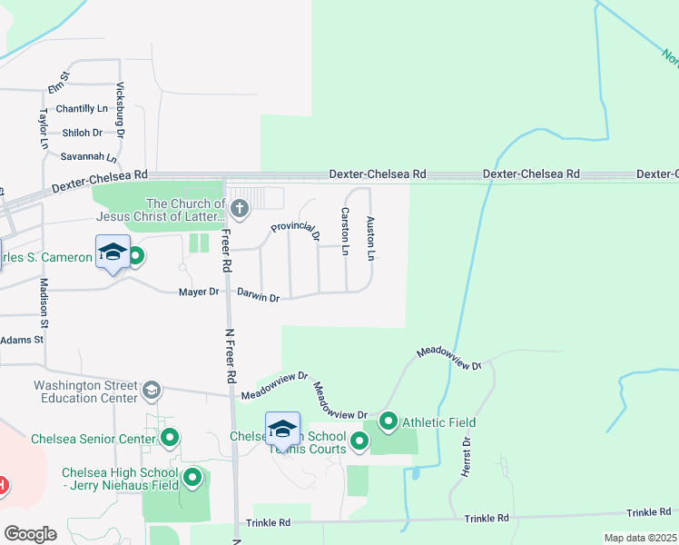 map of restaurants, bars, coffee shops, grocery stores, and more near 1323 Carston Lane in Chelsea