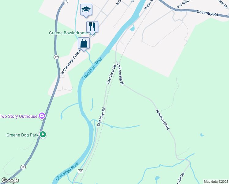 map of restaurants, bars, coffee shops, grocery stores, and more near 989 Jackson Hill Rd in Greene