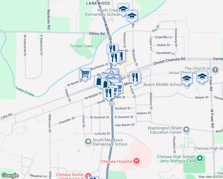 map of restaurants, bars, coffee shops, grocery stores, and more near in Chelsea