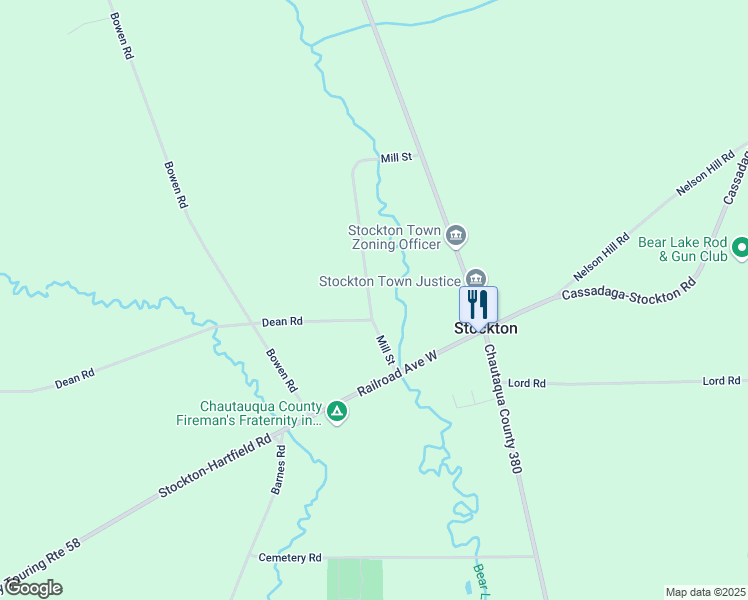 map of restaurants, bars, coffee shops, grocery stores, and more near 7326 Mill Street in Stockton