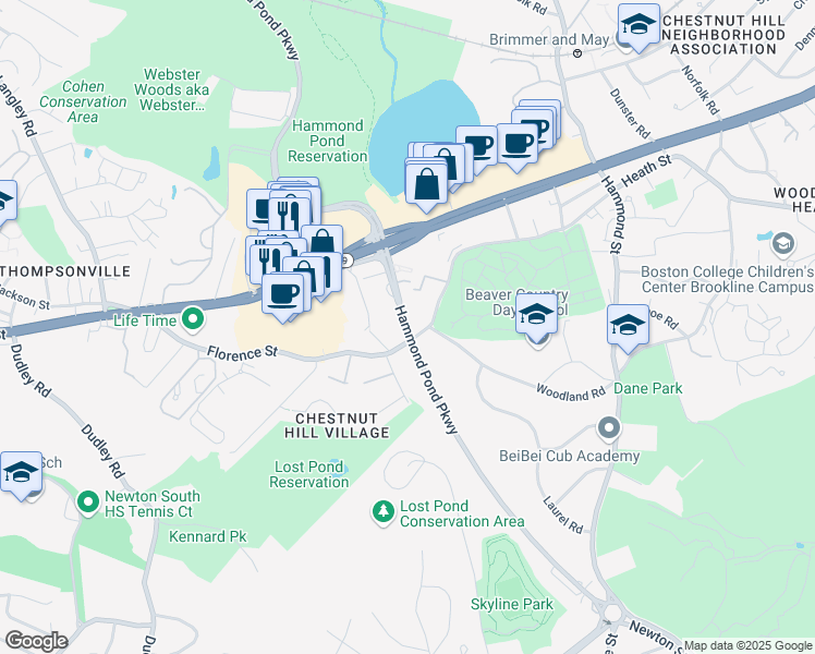 map of restaurants, bars, coffee shops, grocery stores, and more near in 