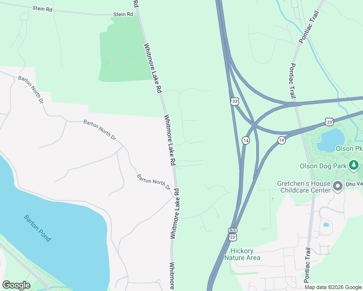 map of restaurants, bars, coffee shops, grocery stores, and more near 3040-3048 Whitmore Lake Road in Ann Arbor
