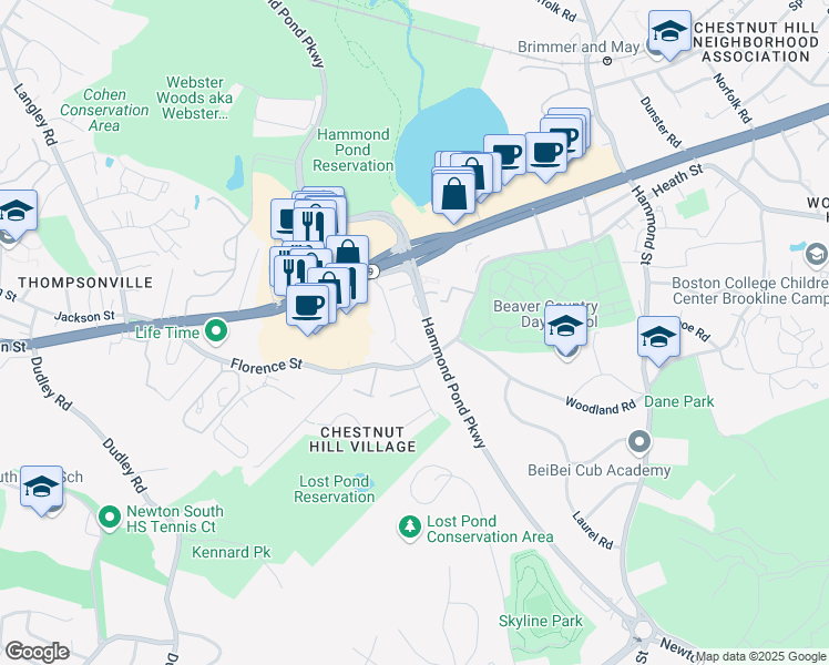 map of restaurants, bars, coffee shops, grocery stores, and more near in 