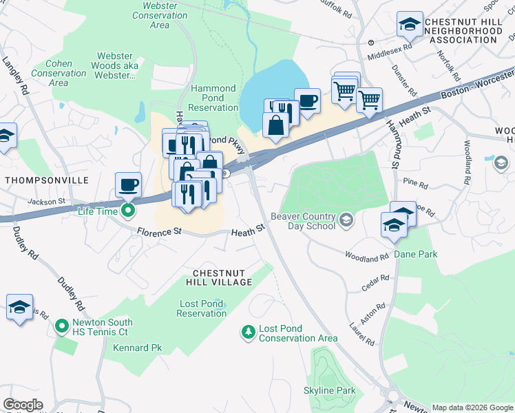 map of restaurants, bars, coffee shops, grocery stores, and more near in 