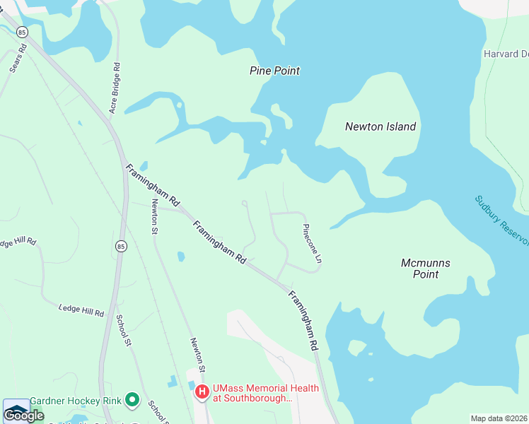 map of restaurants, bars, coffee shops, grocery stores, and more near 26 Maplecrest Drive in Southborough