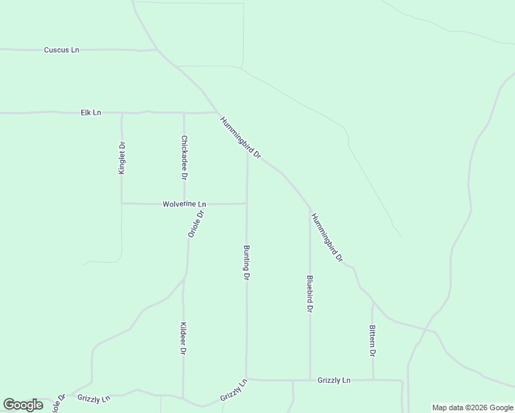 map of restaurants, bars, coffee shops, grocery stores, and more near Bunting Drive in Klamath County