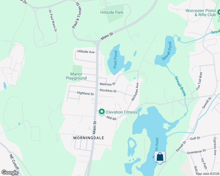 map of restaurants, bars, coffee shops, grocery stores, and more near 24 Melrose Street in Boylston