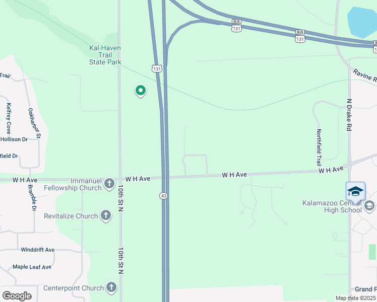 map of restaurants, bars, coffee shops, grocery stores, and more near 5694 Emneth Avenue in Kalamazoo