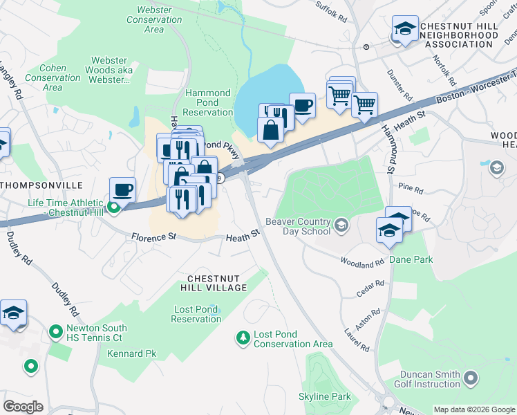 map of restaurants, bars, coffee shops, grocery stores, and more near in 