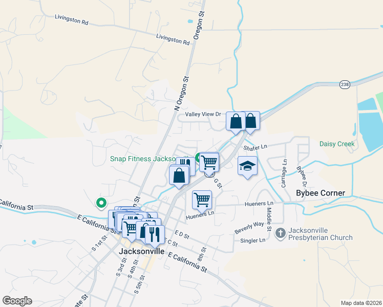 map of restaurants, bars, coffee shops, grocery stores, and more near 110 Taylor Street in Jacksonville