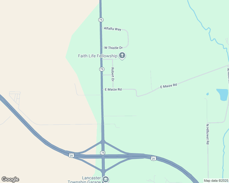 map of restaurants, bars, coffee shops, grocery stores, and more near 2067 East Maize Road in Freeport