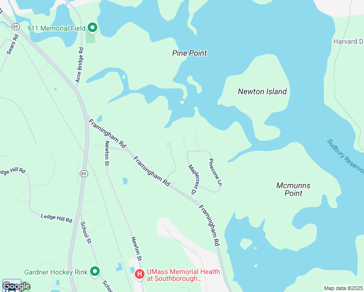 map of restaurants, bars, coffee shops, grocery stores, and more near 26 Maplecrest Drive in Southborough