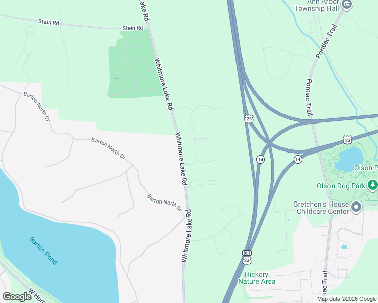 map of restaurants, bars, coffee shops, grocery stores, and more near 3040-3048 Whitmore Lake Road in Ann Arbor