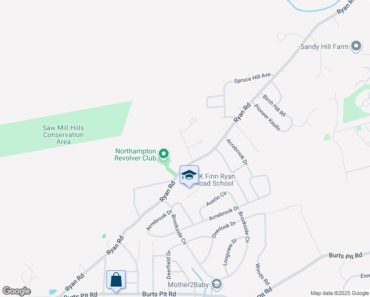 map of restaurants, bars, coffee shops, grocery stores, and more near 10 Matthew Drive in Northampton