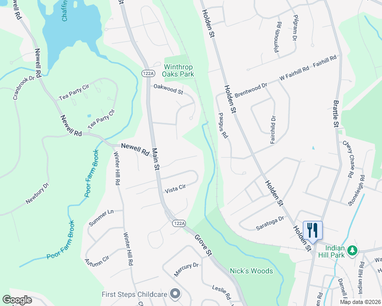 map of restaurants, bars, coffee shops, grocery stores, and more near 37 Sandy Glen Drive in Holden