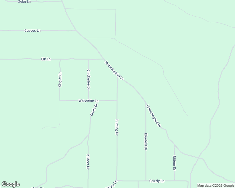 map of restaurants, bars, coffee shops, grocery stores, and more near Bunting Drive in Klamath County