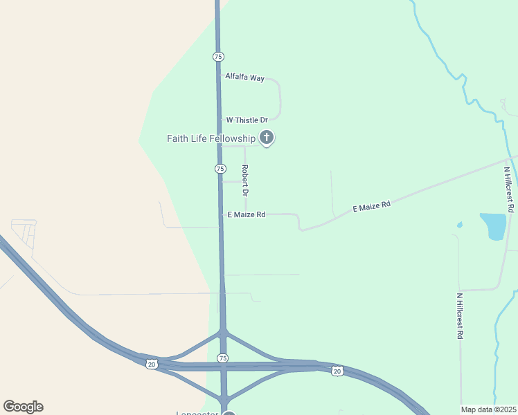 map of restaurants, bars, coffee shops, grocery stores, and more near 2067 East Maize Road in Freeport