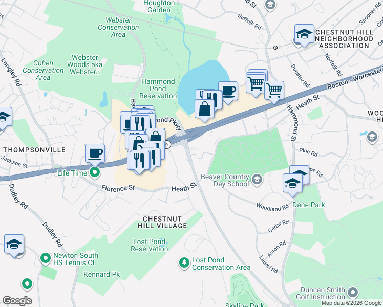 map of restaurants, bars, coffee shops, grocery stores, and more near in 