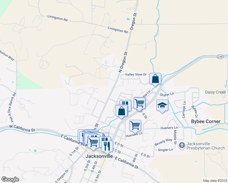 map of restaurants, bars, coffee shops, grocery stores, and more near 75 Nunan Street in Jacksonville