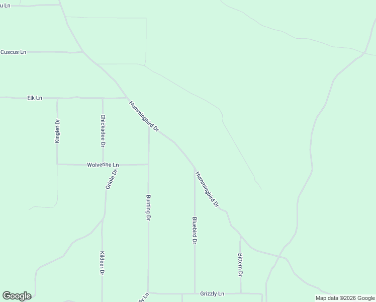 map of restaurants, bars, coffee shops, grocery stores, and more near Hummingbird Drive in Klamath County
