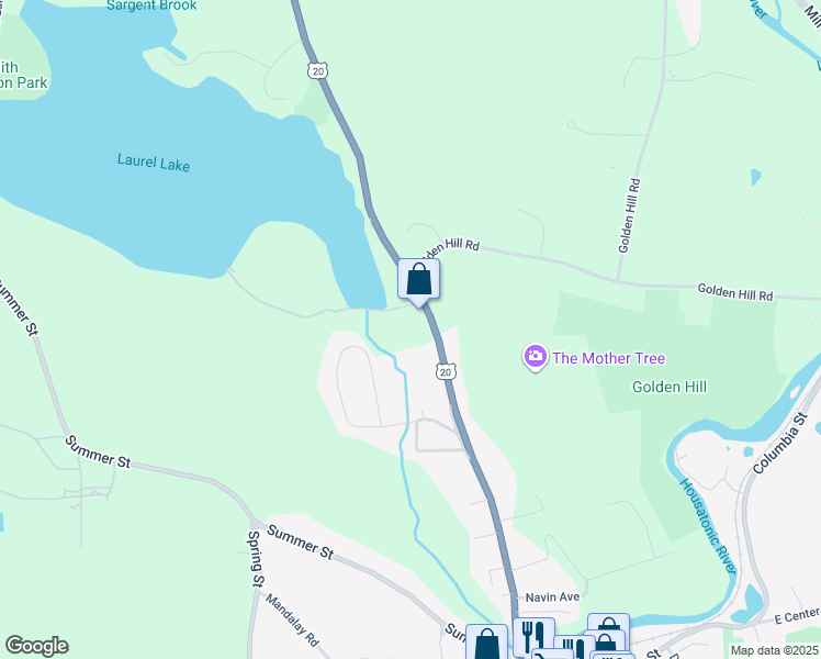 map of restaurants, bars, coffee shops, grocery stores, and more near 460-558 Laurel Street in Lee