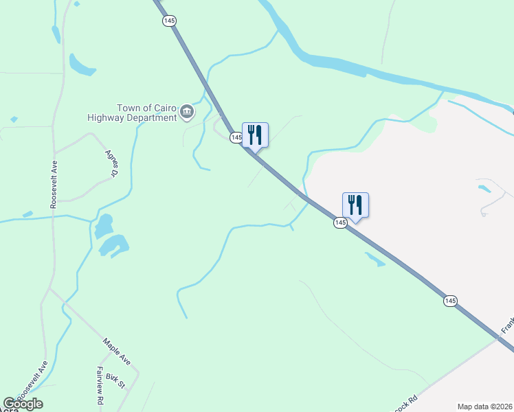 map of restaurants, bars, coffee shops, grocery stores, and more near 657 New York 145 in Cairo