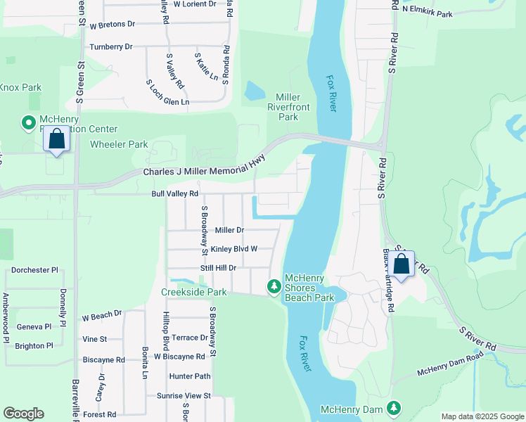 map of restaurants, bars, coffee shops, grocery stores, and more near 2906 Gregg Drive in McHenry