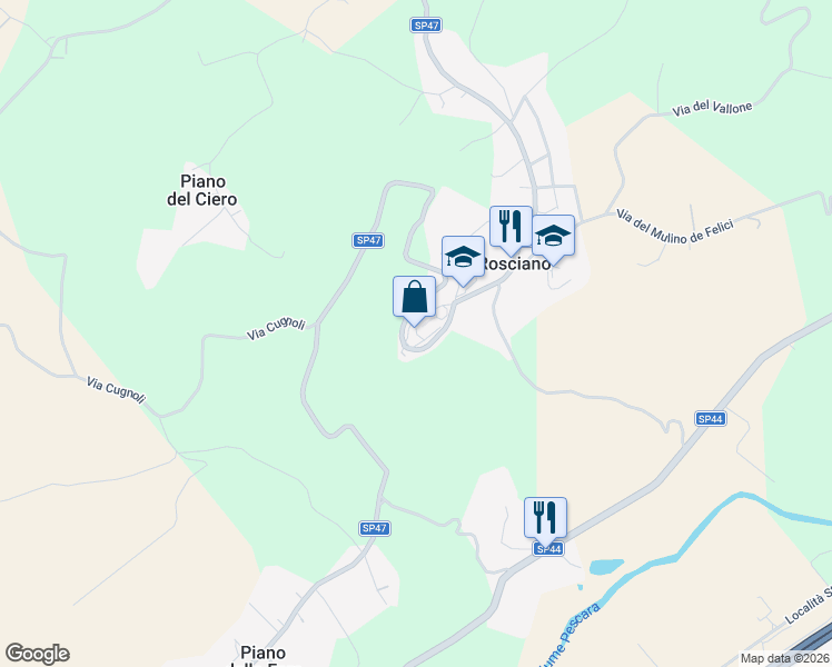 map of restaurants, bars, coffee shops, grocery stores, and more near 5 Via San Nicola in Provincia di Pescara