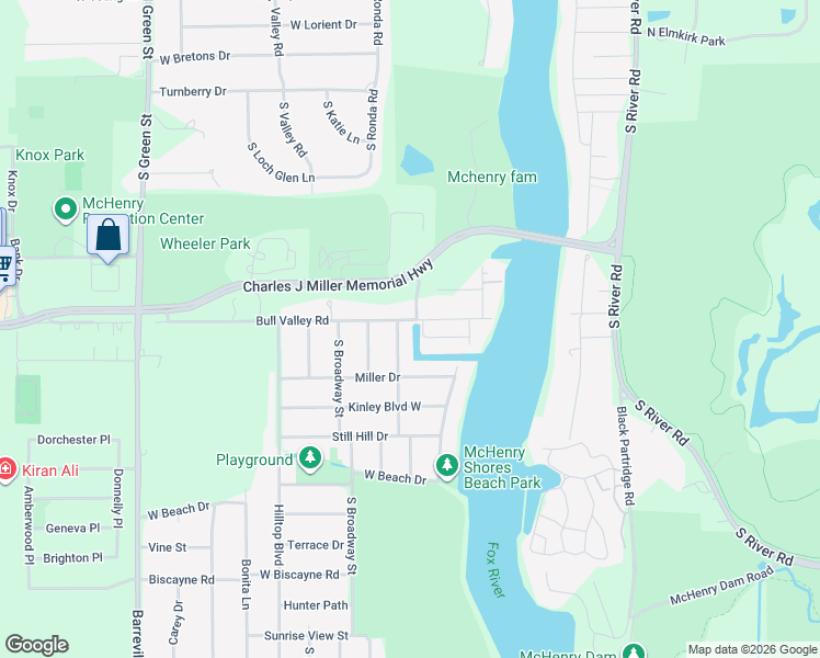map of restaurants, bars, coffee shops, grocery stores, and more near 600 McHenry Avenue in McHenry