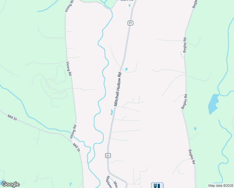 map of restaurants, bars, coffee shops, grocery stores, and more near Mitchell Hollow Road in Windham