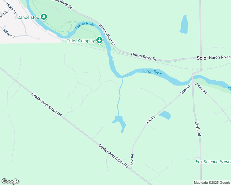 map of restaurants, bars, coffee shops, grocery stores, and more near 2500 Morrison Road in Dexter