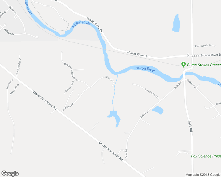 map of restaurants, bars, coffee shops, grocery stores, and more near 2500 Morrison Road in Dexter