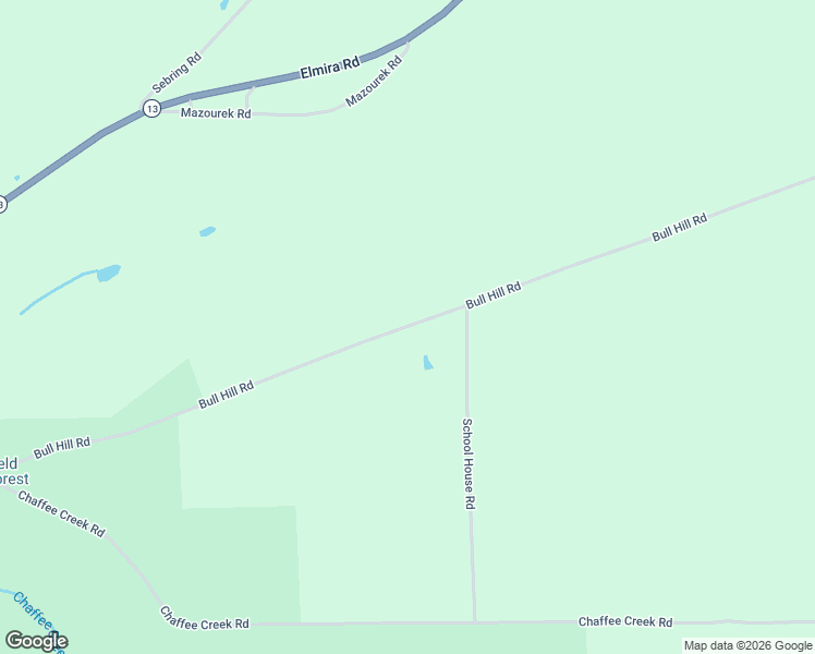 map of restaurants, bars, coffee shops, grocery stores, and more near Bull Hill Road in Tompkins County