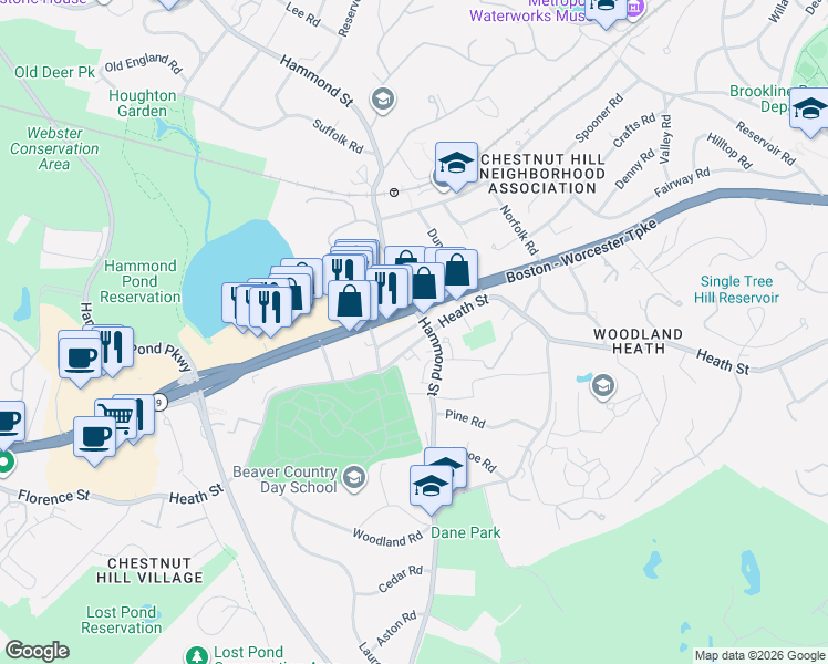 map of restaurants, bars, coffee shops, grocery stores, and more near in 